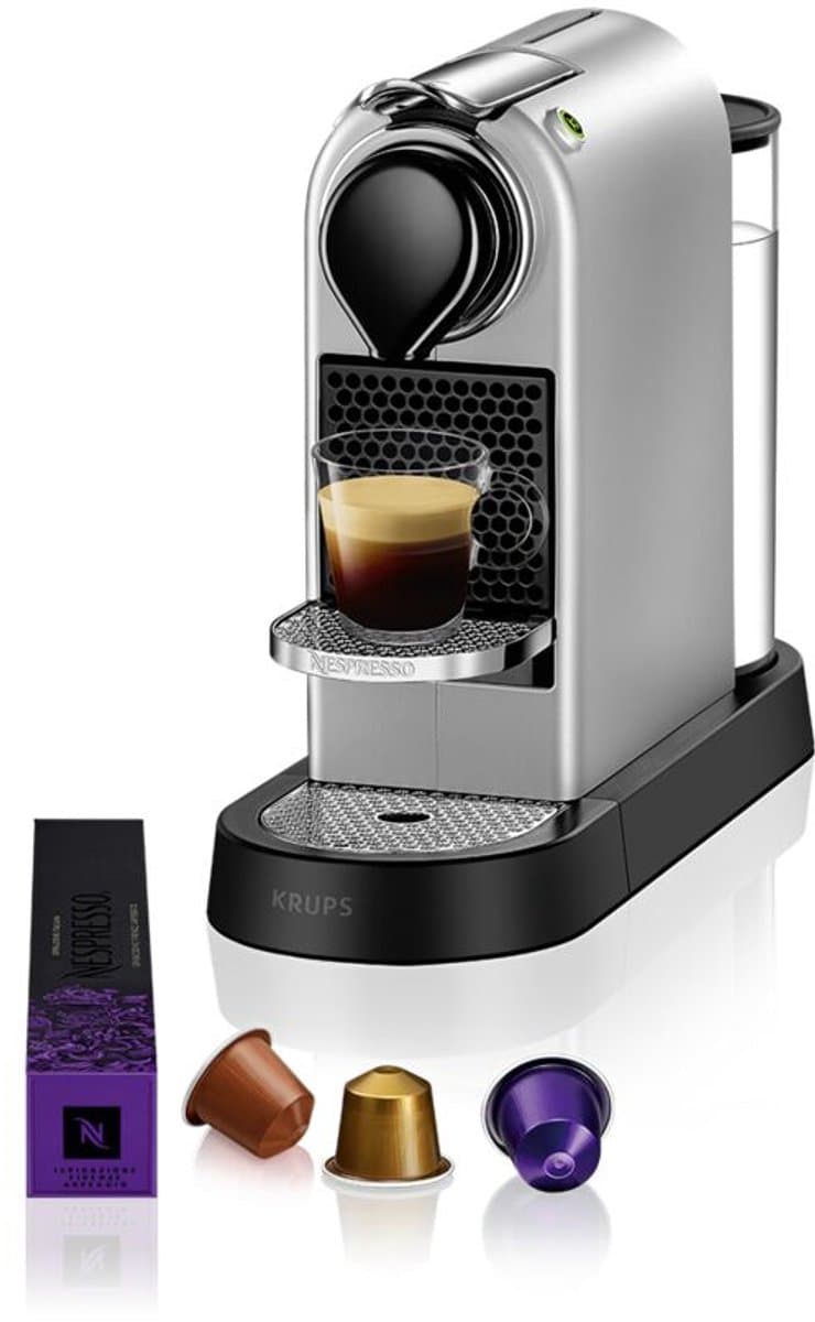 Krups Nespresso Citiz XN741B - Koffiecupmachine - Zilver - Compact - Retro Design - Voor Nespresso Cups — afbeelding 1