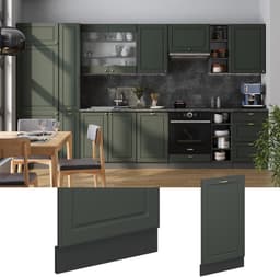 Vaatwasserfrontpaneel 45 cm in Groen-Goud Landhuis Stijl voor Inbouwapparatuur — thumbnail 4