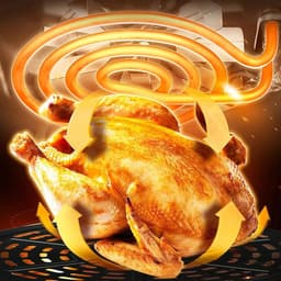 Elektrische Luchtfriteuse - Olievrije Oven - Grote Maaltijden - 360 Graden Warmte - 6L Capaciteit - Zwart — thumbnail 2