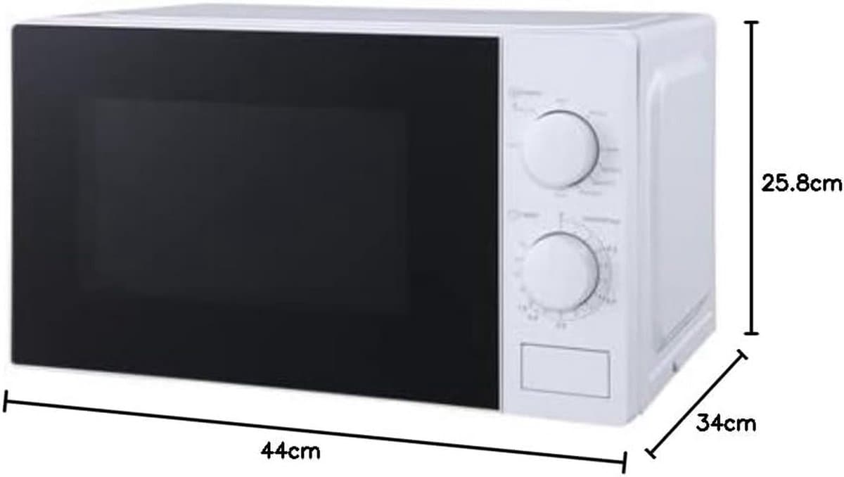Magnetron 20 Liter Met Grillfunctie 700W Wit — afbeelding 1