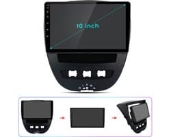 Junsun Android 15 Draadloze CarPlay Andriod Auto Autoradio Geschikt Voor Toyota Aygo Peugeot 107 Citroen C1 - Bluetooth - Achteruitrijcamera - GPS Navigatie - Plug & Play - 10-inch Touchscreen - WiFi - SWC - Octa-core processor