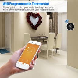 Slimme Thermostaat - Vloerverwarming Bediening - Temperatuur Regelen - App Bediening - LCD Display - Wit — thumbnail 3