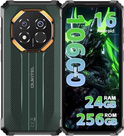 OUKITEL G7 Rugged Smartphone 2026 nieuw - 24GB RAM - 256GB ROM - 6,52 inch - 10600 mAh - Android 16 - IP68/IP69K Outdoor telefoon - Gemini Ai - 64MP Camera - NFC GPS - Groen — thumbnail 1