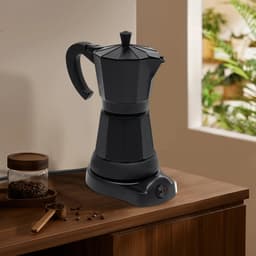 Cellista Moka Pot Elektrisch - Aluminium Koffiezetapparaat - Espressopot met Basis - 480W Koffiemaker - 300ml - Klassieke Percolator — thumbnail 4