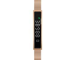 Knobbout Smart Armband – 4.5*1cm screen- Kleurenscherm, Hartslag-, Bloedzuurstof-, Stress- & Slaapmonitor, Sportmodi, Oproep- & Berichtmeldingen, Vrouwen Cyclus, Afstandsbediening Camera, Waterbestendig - Rosegouden staal +Silicone band — thumbnail 3