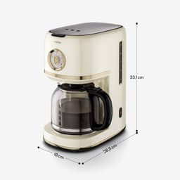 Klarstein Koffiemachine Victoria Filterkoffiemachine – met retro-design, 1,5 L voor tot 12 kopjes, warmhoudfunctie, anti-druppelsysteem, automatische uitschakeling - Koffiezetapparaat - voor Keuken - Coffee Machine - Koffieautomaat — thumbnail 4
