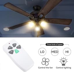 Ventilator Afstandsbediening - Plafond Ventilator - Bediening Op Afstand - Met Lichtdimmer Functie - 3039 MHz - Wit — thumbnail 5