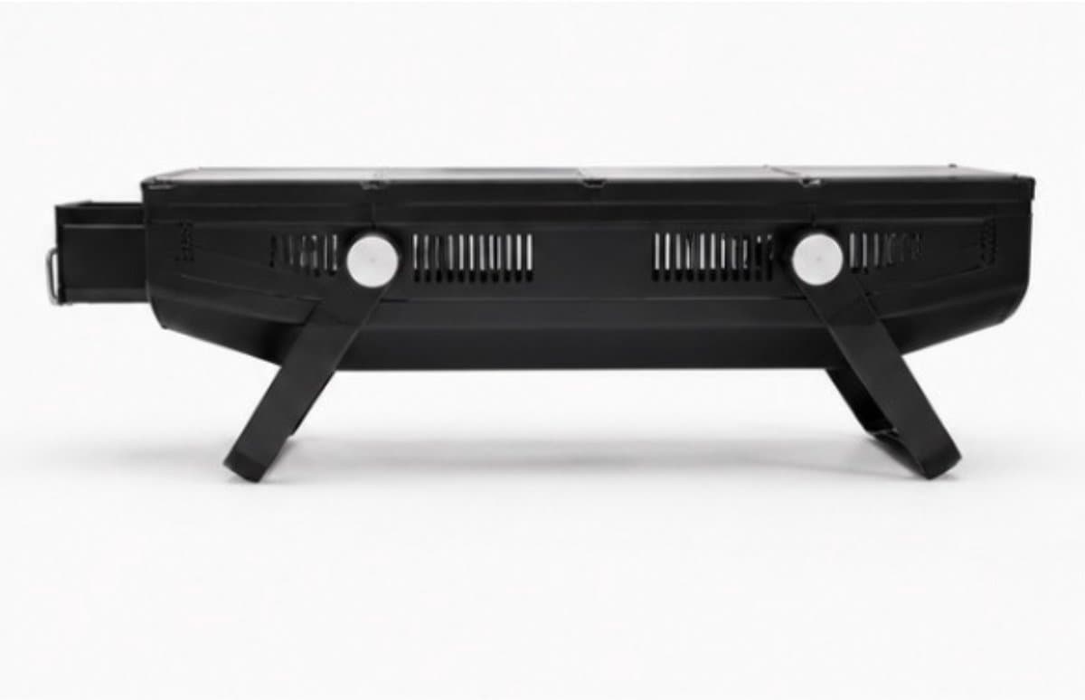 2 in 1 compact BBQ zwart - GrillMaster Compact Series - BBQ Grill & Roker - Zwart - Ruimtebesparend - Verstelbare Ventilatie - Draagbaar — afbeelding 1
