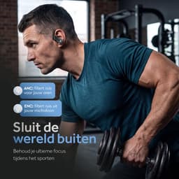 EDSYS Draadloze Sport Oordopjes - Bluetooth Wireless Earbuds - Sport Oortjes Draadloos - Noise Cancelling - In-Ear - Waterdicht - Hardloop & Fitness - USB-C - Zwart — thumbnail 5