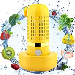 Geel Draadloze USB fruit en groentewasmachine - draagbare voedselreiniger - compact ontwerp - praktisch voor dagelijkse voedselreiniging — thumbnail 1