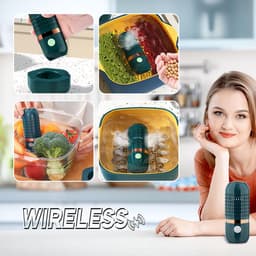 Geel Draadloze USB fruit en groentewasmachine - draagbare voedselreiniger - compact ontwerp - praktisch voor dagelijkse voedselreiniging — thumbnail 3