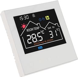 Slimme Thermostaat - Programmeerbaar Display - Energie Besparen - Geheugen Opslag - 86x86mm - Zwart — thumbnail 3