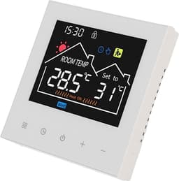 Slimme Thermostaat - Programmeerbaar Display - Energie Besparen - Geheugen Opslag - 86x86mm - Zwart — thumbnail 4