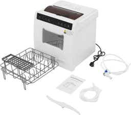 Tafelvaatwasser - Compacte machine - Snel servies reinigen - Vier wasprogramma's - 45 x 40 x 40 cm - Wit — thumbnail 5