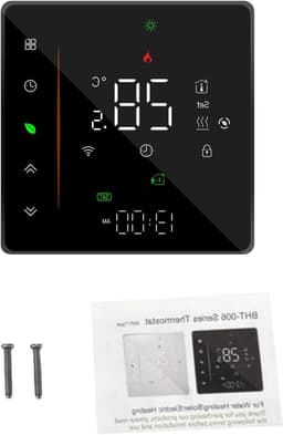 Slimme Thermostaat - Vloerverwarming Controller - Comfort Verhoging - App Bediening - 95-240V - Zwart — thumbnail 1