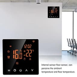 Programmeerbare Thermostaat - Slimme Regelaar - Comfort Verhoging - LCD Touchscreen - 230 Volt - Wit — thumbnail 4