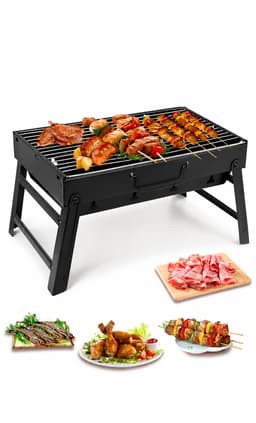 SMH LINE® Opvouwbare Tafel bbq - Houtskoolbarbecue - Draagbaar - 59x22x22cm — thumbnail 1