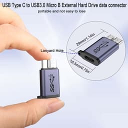 Dailygoods - USB C naar Micro B Mannelijke Adapter voor Externe Harde Schijf — thumbnail 3