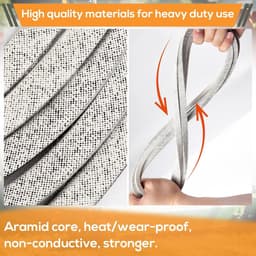 Grasmaaier Riem - Maaierband Aandrijfriem - Maaier Deck Aandrijven - Duurzaam Aramid Neopreen - 369.57 x 1.27 cm - Zwart — thumbnail 3