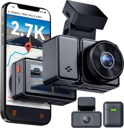 YOR® Dual Dashcam - Voor en Achter Camera – Auto Camera Met Nachtzicht – Zwart - 14cm x 15cm x 11cm — thumbnail 1