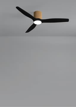 CREATE - Stille plafondventilator 100% hout 40W (Ø132cm) - Met licht LED - Afstandsbediening - 6 snelheden - Programmeerbaar - WIND CALM CUSTOM WOVEN — thumbnail 2