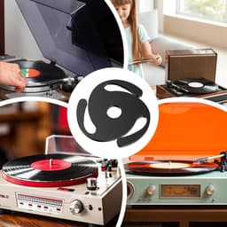 Adapter voor 45 toeren platen - Single adapter Vinyl adapter - Platen Afspelen - Trillingsdempend Aluminium — thumbnail 2