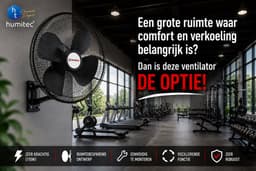 Industriële Muurventilator 50cm - 110W - Automatische Oscillatie - Ruimtebesparend - Hortistar — thumbnail 4