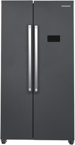 Heinner HSBS-HM442NFINVDGE++ American Side-by-Side Koelkast 442 L – Total No Frost – Inverter Compressor – Touchbediening – Supervriezen – Open-deur Alarm – Vingerafdrukbestendige Afwerking – Antracietgrijs – 5 Jaar Garanties — thumbnail 1