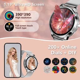 RAYOFI - Smartwatch voor dames - 1,19-inch sporthorloge - Ondersteunt bellen via Bluetooth, IP68 waterbestendigheid, hartslagmeting - Compatibel met meer dan 120 sportmodi - Beschikbaar voor Android en iOS - Verkrijgbaar in meerdere kleuren — thumbnail 2