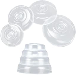 Dailygoods- Voedselafdekkingen Set van 8 - Kunststof Plaatafdekkingen - Hittebestendig - Stoomventilatiegat - Maten 14/17/20/23 cm - Transparant PP-plastic - Magnetronhoezen — thumbnail 1