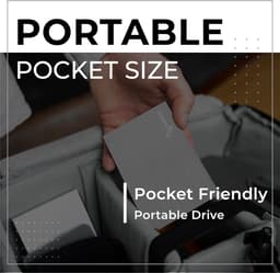 Externe Harde Schijf - Draagbare Opslag - Bestanden Opslaan - Snelle USB 3.0 - 250 GB - Zilver — thumbnail 3