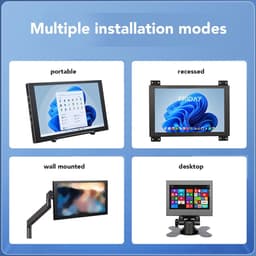 Draagbare Externe Monitor - Klein Scherm - Extra Werkruimte - IPS HD Beeld - 10 Inch - Zwart — thumbnail 3