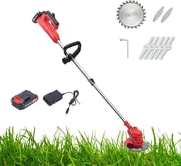 Accu Grasmaaier - Elektrische Trimmer - Tuin Onderhouden - Inclusief Batterij - 95-125 cm Verstelbaar - Zwart — thumbnail 3