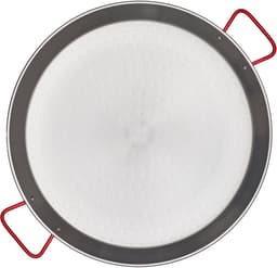 Paellapan Staal - Koekenpan - Grote Maaltijden - Gepolijst IJzer - 42 cm - Zilver — thumbnail 4