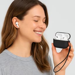 Studio Air® Airpods Hoesje Pro 3 Siliconen Case - Zwart - Soepel Airpod Hoesje voor Airpods Pro 3 (model 2025) — thumbnail 5