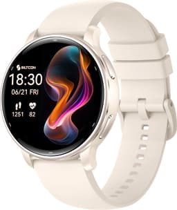 Siltcon® Auréa Pro - GPS Smartwatch Dames Beige Champagne Gold- Horloge Dames - Stappenteller Horloge Dames - Sporthorloge Dames - Hartslagmeter - Slaapmonitor - Saturatiemeter - Belfunctie - Universeel - AMOLED - RVS - Elke pols - Strava - 4 Bandjes — thumbnail 2