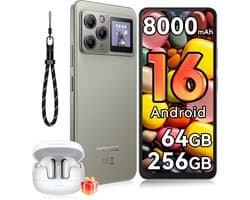 Robuuste smartphone - DOOGEE M30 Pro VIP - Telefoon 2026 - 6,88" 120Hz - 64GB RAM - 256GB ROM - 8000 mAh - Android 16 - IP68 waterdicht - 135dB spreker - GPS,NFC,OTG,FM - Grijs