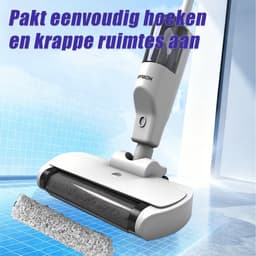 Alles-in-één vloerreiniger – 3-in-1 draadloos – Stofzuigen + dweilen + droogreinigen – 180W – Sproeifunctie – Dubbel tanksysteem – 60 min werktijd – Gemotoriseerde turbokop — thumbnail 2