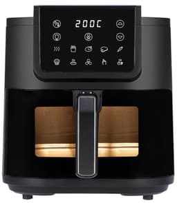 Heteluchtfriteuse - Airfryer Oven - Gezond Koken - Extra Diep Venster - 8 Liter - Zwart — thumbnail 1