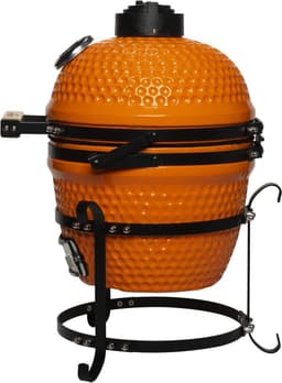 Patton Kamado Keramische Houtskoolbarbecue - 13" - Grilloppervlak Ø 28 cm - Inclusief Heatdeflector - Oranje — thumbnail 5