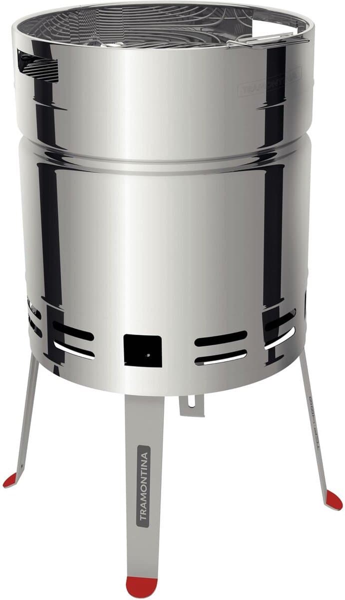 Brofuro | Barbecue | BBQ | Grillfust | BBQ Drum | Barrel | RVS | Ø40 | Houtskool — afbeelding 1