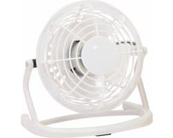 USB bureau ventilator - 1x - klein - kunststof - snoer 100 cm - verkoeling