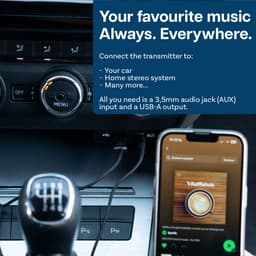 MMOBIEL Carkit Transmitter Bluetooth USB – Auto USB naar AUX Bluetooth Ontvanger – AUX BT Adapter – USB-A Bluetooth Audio Adapter naar 3.5mm Jack met Microfoon voor Handsfree Bellen — thumbnail 5