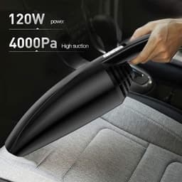 Mini 4-in-1 Autostofzuiger – Nat & Droog – 120W – 12V – 5m Kabel – Draagbare Handstofzuiger voor Auto – Lage Geluid – Ergonomisch – Wasbaar Filter – Incl. Accessoires — thumbnail 3