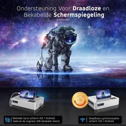 UpLiving LCD - Mini Beamer met WiFi - Bluetooth - Input tot Full HD — thumbnail 3