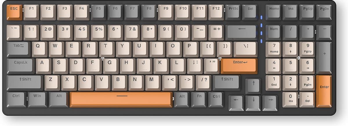 Fuegobird K3 Mechanisch Gaming Toetsenbord - 100keys - Rood Switch - QWERTY - Mechanical RGB Backlight Keyboard - Shimmer — afbeelding 1