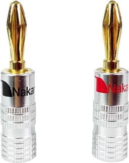 Nakamichi Banaanstekker 8 stuks - Hoge kwaliteit banaanstekkers / luidspreker stekker 4 mm - 24k verguld — thumbnail 4