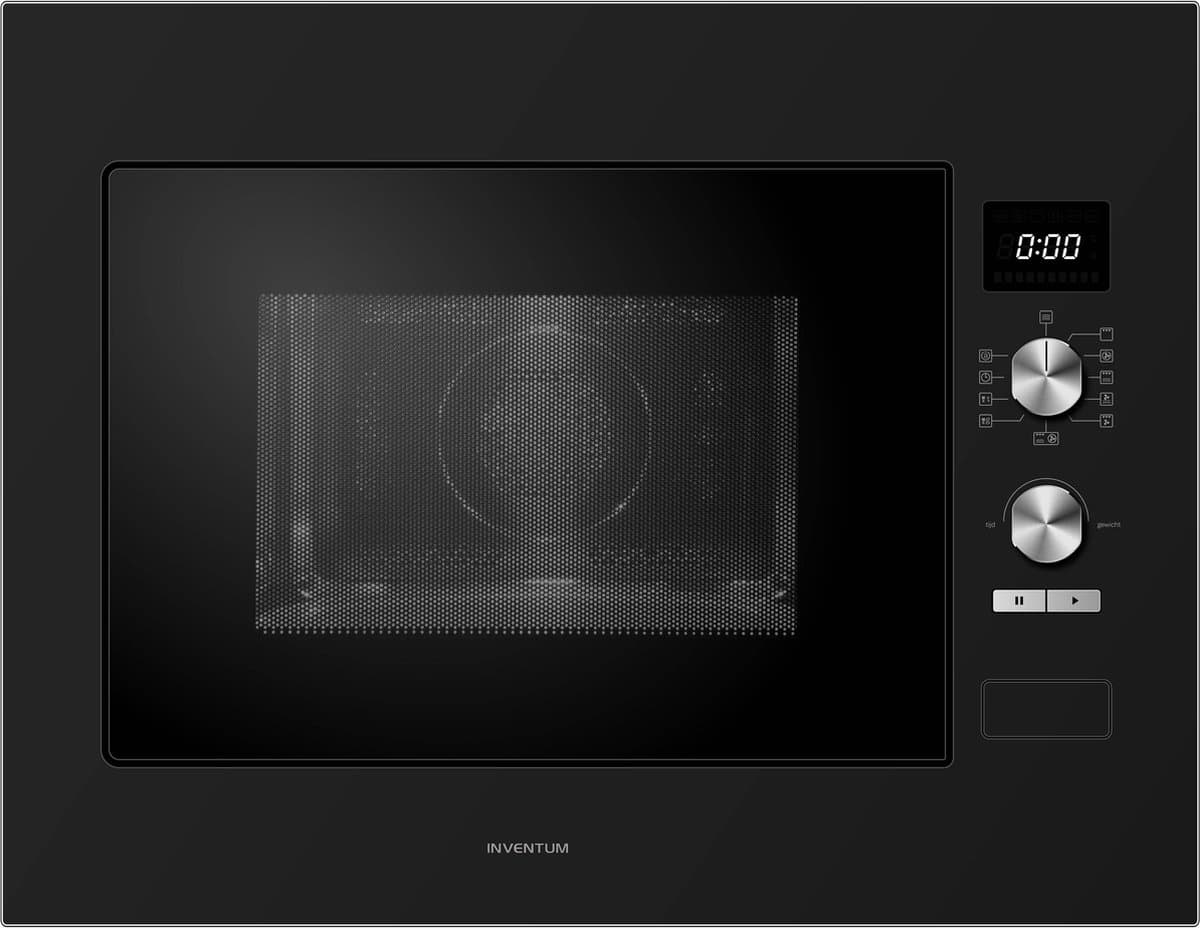 Inventum IMC6132FZWA - Inbouw combi-oven - Hetelucht - Magnetron - Grill - 32 liter - 45 cm hoog - Tot 220 graden - Zwart/RVS — afbeelding 1