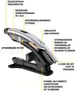 Zanussi - VCH85 - Kruimelzuiger - Autonomie 13 mn - 80 ml - Grijs — thumbnail 2