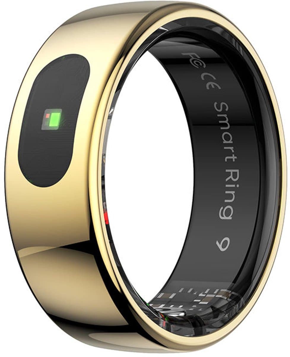 WizBay Premium Select® Smart Ring Goud - Maat 9 - Smart Ring met Hartslag, Slaap, Zuurstof - Multi Sport Modi — afbeelding 1